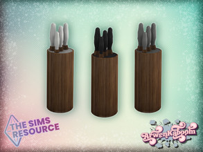 Sims 4 — Elewelds - Knife Holder by ArwenKaboom — Base game deco knife holder in 3 recolors. You can find all objects by