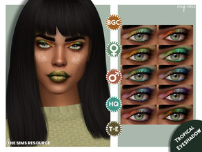 Sims 4 — Tropical Eyeshadow by MSQSIMS — This Glitter Eyeshadow is available in 10 colors It is suitable for Female/Male