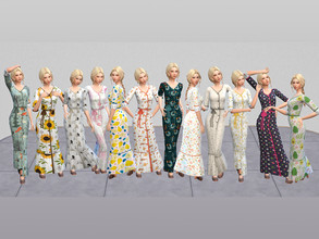 Sims 4 — Down on the Prairie Boho Dresses by irishrose985 — Inspired by Cottage Living, these dresses are perfect for