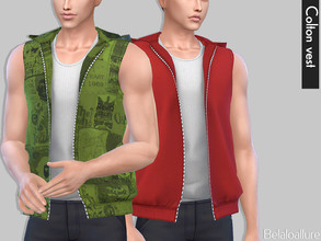 Sims 4 — Belaloallure_Colton zipper hoodie (patreon) by belal19972 — Sleeveless zipper hoodie for your sims ,enjoy :) 