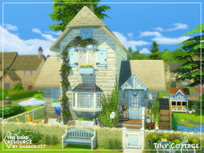 Sims 4 — Tiny Cottage by sharon337 — Tiny Cottage is a tier 3 tiny cottage for a single person or a couple. It's built on