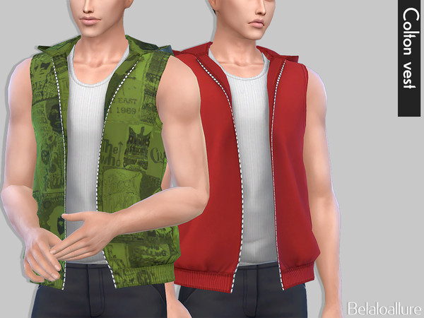 Sims 4 — Belaloallure_Colton zipper hoodie (patreon) by belal19972 — Sleeveless zipper hoodie for your sims ,enjoy :)