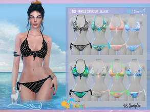 Sims 4 — FEMALE SWIMSUIT  ALAMAK by DanSimsFantasy — Two-piece swimsuit. You have 48 samples. Location: full suit Cloning