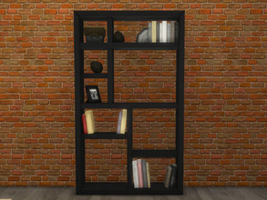 Sims 4 — City Living Bookcase by seimar8 — Maxis match city living bookcase in matt black Seasons Expansion Pack required