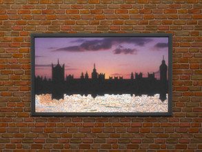 Sims 4 — City Living London Skyline TV by seimar8 — Maxis Match London Skyline TV Get Famous Expansion Pack required