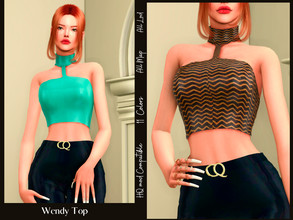 Sims 4 — Wendy Top by couquett — Simple top for your sims Top in 11 colors. this femenine top is compatible with HQ mod