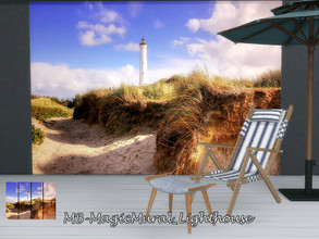 Sims 4 — MB-MagicMural_Lighthouse by matomibotaki — MB-MagicMural_Lighthouse, feel a fresh breeze and let the wind of the