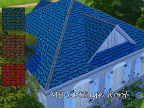 Sims 4 — MB-Cottage_Roof by matomibotaki — MB-Cottage_Roof, new wooden roof texture, comes in 4 different color shades,