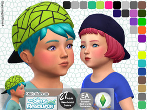 Sims 4 — Toddler Baseball Backwards 27 Colors by jeisse197 — Adult Mesh Conversion Category: Hat - 27 Colors In Age: