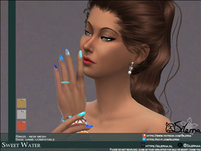 Sims 4 — Sweet Water by Silerna — - Basegame compatible - New mesh - all Lods - Rings- Teen to elder - 3 different colors