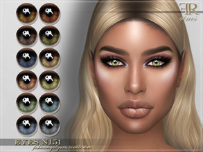 Sims 4 — FRS Eyes N151 by FashionRoyaltySims — Standalone Custom thumbnail All ages and genders 12 color options HQ