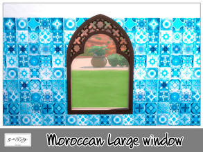 Sims 4 — Moroccan large window by so87g — cost: 30$ you can find it in build-windows. All my preview screenshots are