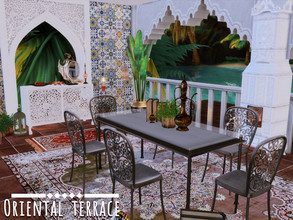 Sims 4 — Oriental terrace by GenkaiHaretsu — Oriental terrace in a Moroccan style