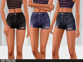Sims 3 — ShakeProductions-S3-131 by ShakeProductions — Denim Shorts Recolorable