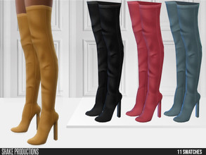 Sims 4 — 724 - High Heel Boots by ShakeProductions — Shoes/High Heel - Boots New Mesh All LODs Handpainted 11 Colors