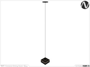 Sims 4 — Torrance Ceiling Lamp Square Tall by ArtVitalex — Dining Room Collection | All rights reserved | Belong to 2021