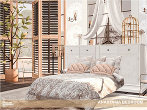 Sims 4 — Anastasia Bedroom by Moniamay72 — A beautiful bright Bedroom in traditional style.The room is made of medium