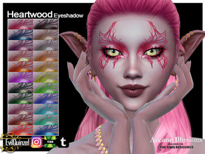Sims 4 — Arcane Illusions - Heartwood Eyeshadow by EvilQuinzel — A magical eyeshadow for your fairies! - Eyeshadow