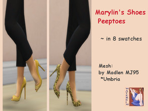 Sims 4 — ws Shoes Heels Marylin - RC by watersim44 — Female Shoes for Marylin. This is a recolor Mesh by Madlen - Umbria
