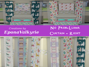 Sims 4 — No Prob-Llama Curtain - Right Request by EponaValkyrie — A collection of 6 Llama swatches for the RIGHT curtain.