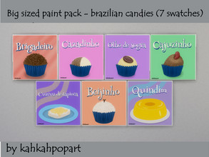 Sims 4 — big sized Pop art paint pack - brazilian candies  by Kah_Kah_pop_art — big sized Pop art paint pack - brazilian