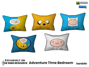 Sims 4 — Adventure Time Bedroom_Cushion by kardofe — Decorative cushion, decorated with fun cartoon character images, in