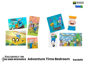 Sims 4 — Adventure Time Bedroom_Posters by kardofe — Decorative posters, with images from the Adventure Time cartoon