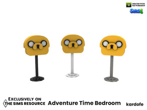 Sims 4 — Adventure Time Bedroom_TableLamp by kardofe — Table lamp with the face of a cute cartoon character, in three