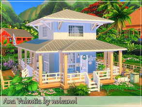 Sims 4 — Ana Valentia / No CC by nolcanol — Ana Valentia is a lovely two-story home. It would work well for a single