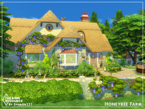 Sims 4 — Honeybee Farm by sharon337 — Honeybee Farm is a 3 Bedroom, 3 Bathroom family home. It's built on a 40 x 30 lot