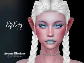 Sims 4 — Arcane Illusions Elf Ears by Suzue — -New Mesh (Suzue) -Female and Male (Teen to Elder) -Earring Category