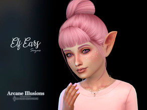 Sims 4 — Arcane Illusions Elf Ears Child by Suzue — -New Mesh (Suzue) -Female and Male (Child) -Earring Category