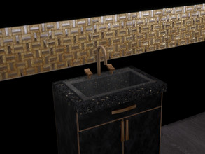 Sims 4 — Black and Gold Sink by seimar8 — Maxis match black and gold kitchen sink Cool Kitchen Stuff Pack required