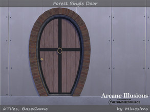 Sims 4 — Arcane Illusions - Forest Single Door 2x3 by Mincsims — BaseGame Compatible 8 swatches