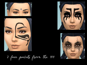Sims 4 — The 100 Face Paints by PinkDevilKiller — war paint and two extras. need get to work 