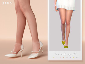 Sims 4 — Leather Pumps 02 by Jius — -Leather Pumps 02 -8 swatches -Everyday/Party -Custom thumbnail -Base game
