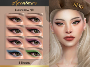 Sims 4 — Eyeshadow N11 by Anonimux_Simmer — - 8 Swatches - Compatible with the color slider - BGC - HQ - Thanks to all CC