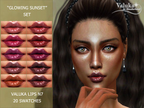 Sims 4 — Lips N7 by Valuka — 20 colours. You can find it in lipsticks. Thumbnail for identification. HQ compatible.