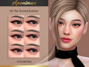 Sims 4 — Beto x Anonimux - On The Ground Eyeliner by Anonimux_Simmer — - 6 Swatches - Compatible with the color slider -