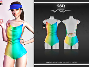 Sims 4 — Rainbows Swimsuit BD522 by busra-tr — 8 colors Adult-Elder-Teen-Young Adult For Female Custom thumbnail