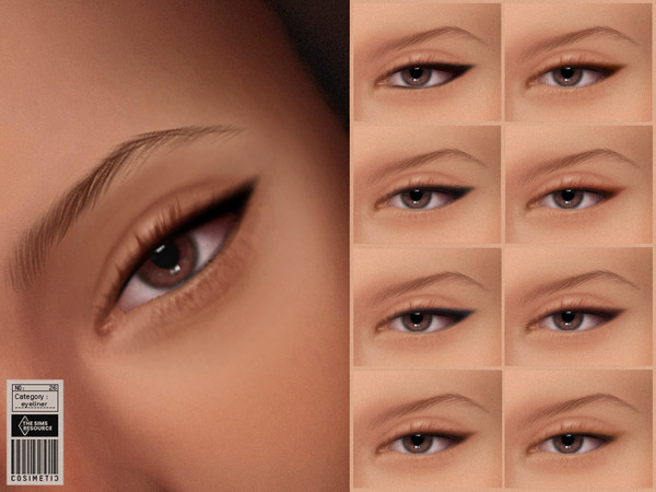 Sims 4 — Natural Eyeliner | N26 by cosimetic — You can use it for a minimal and natural look. To support simplicity, 10