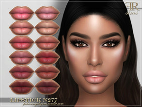 Sims 4 — FRS Lipstick N277 by FashionRoyaltySims — Standalone Custom thumbnail 12 color options HQ texture Compatible
