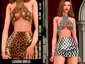 Sims 4 — Lujuria Dress by couquett — Short and sexy simple dress for your sims this dress have all map done avaible from