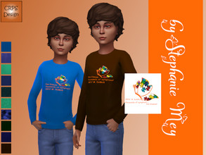 Sims 4 — CRPS boy shirts_ CRPS - thousands of symptoms - one disease by Stephanie_Mey1991 — Male long-sleeve shirt