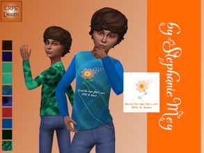 Sims 4 — CRPS boy shirts_ CRPS Spread the hope by Stephanie_Mey1991 — Boys long-sleeve shirt "Spread the hope find -