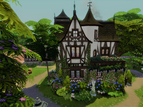 Sims 4 — Le Grand Lieu by sgK452 — Is it a castle? a manor ? or both. This large house can accommodate a family of 4
