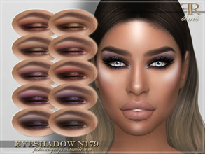 Sims 4 — FRS Eyeshadow N179 by FashionRoyaltySims — Standalone Custom thumbnail 10 color options HQ texture Compatible