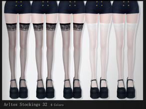 Sims 4 — Stockings 32 by Arltos — 6 colors. HQ compatible.