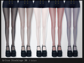 Sims 4 — Stockings 36 by Arltos — 7 colors. All genders. HQ compatible.