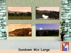 Sims 3 — ws Sundown Mix Large Paintings - RC by watersim44 — Recolor for your Sims. Impressions with Sundown and Sky